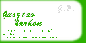 gusztav markon business card